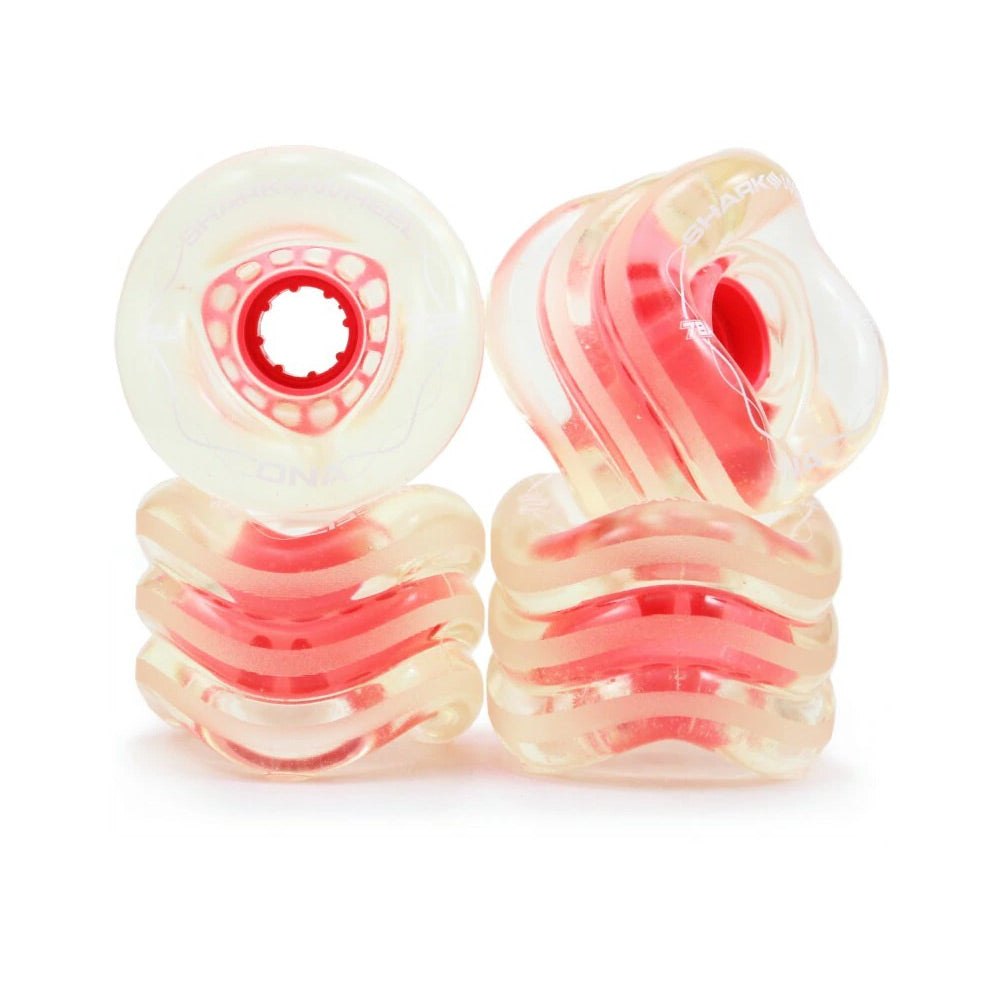 Shark Wheel Clear with Pink Hub DNA Skateboard Wheels - 72mm, 78A