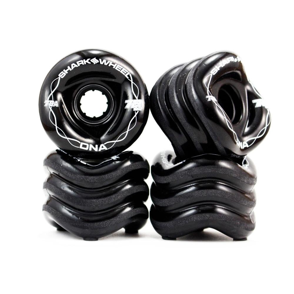 Shark Wheel Black DNA Skateboard Wheels - 72mm 78A - Aylesbury Skateboards UK