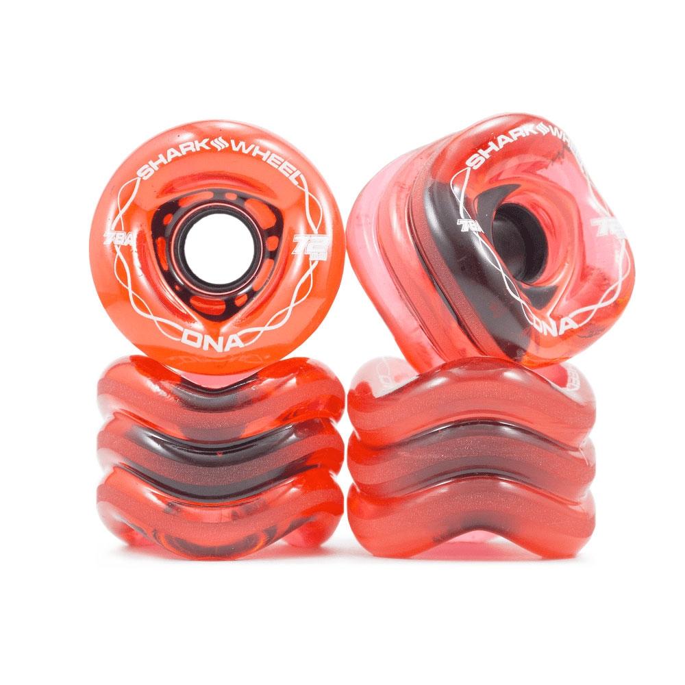 Undercarridge KIT - Shark Wheels Pro Series Truck, Bearings &amp; DNA Wheel Set - 72mm, 78a Transparent Red - Aylesbury Skateboards UK