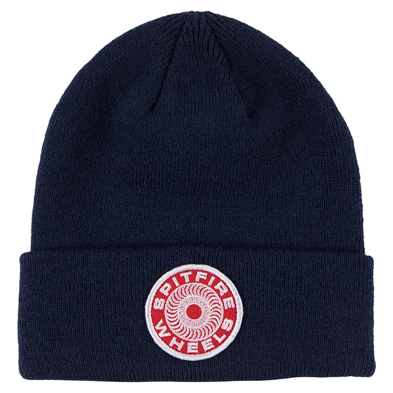 Spitfire Classic 87' Swirl Patch Cuff Beanie - Navy