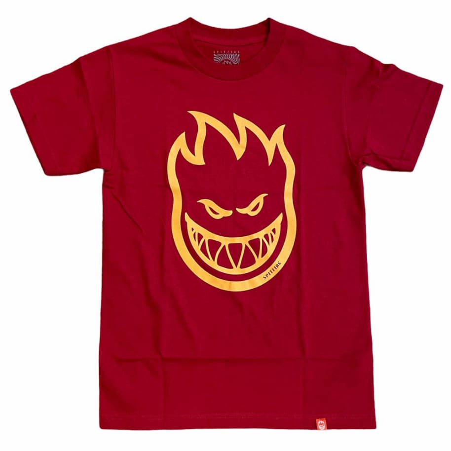 Spitfire Bighead T-Shirt - Cardinal Orange