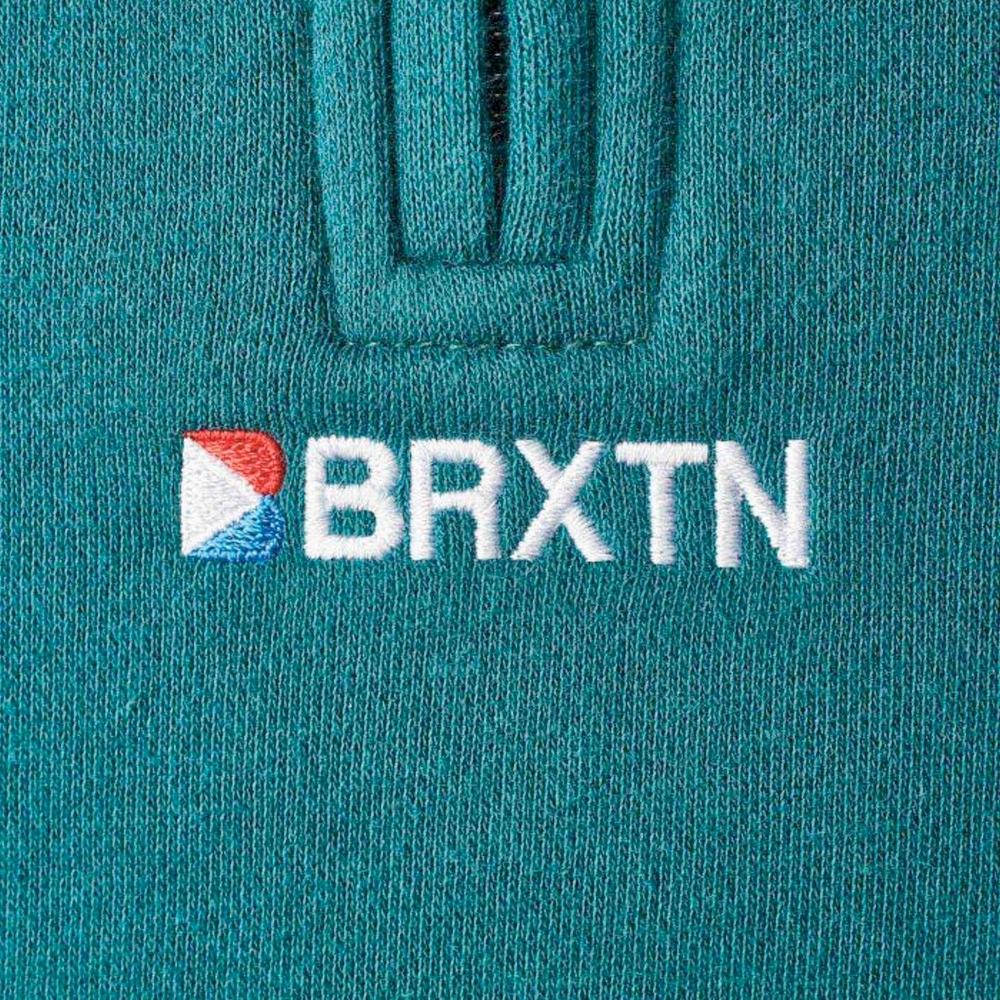 Brixton Stowell 1-2 Zip Neck Crew - Atlantic Blue - Aylesbury Skateboards UK