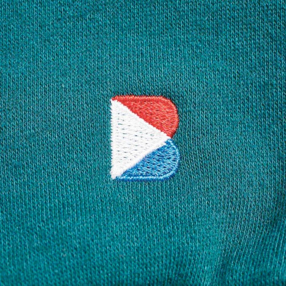 Brixton Stowell 1-2 Zip Neck Crew - Atlantic Blue - Aylesbury Skateboards UK