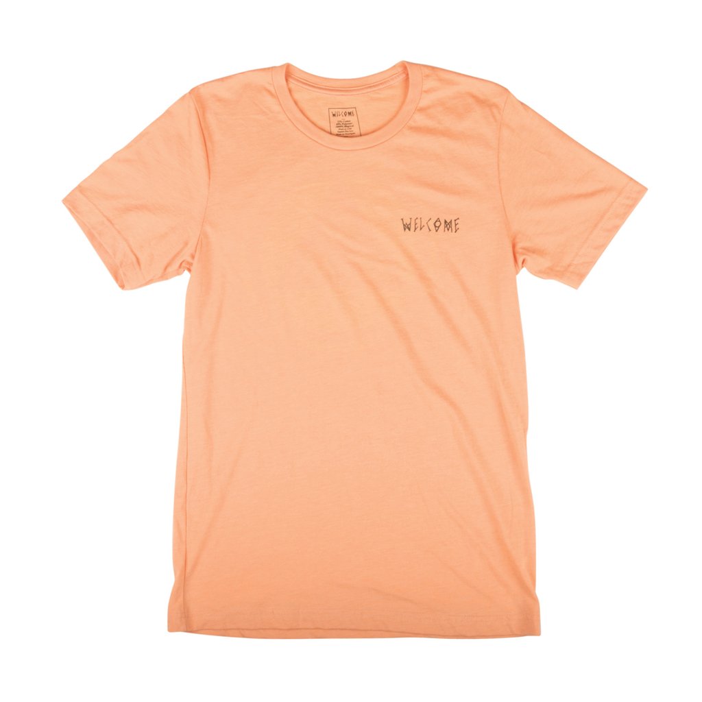 Welcome Skateboards Talisman Halftone T-Shirt - Peach - Black - Aylesbury Skateboards