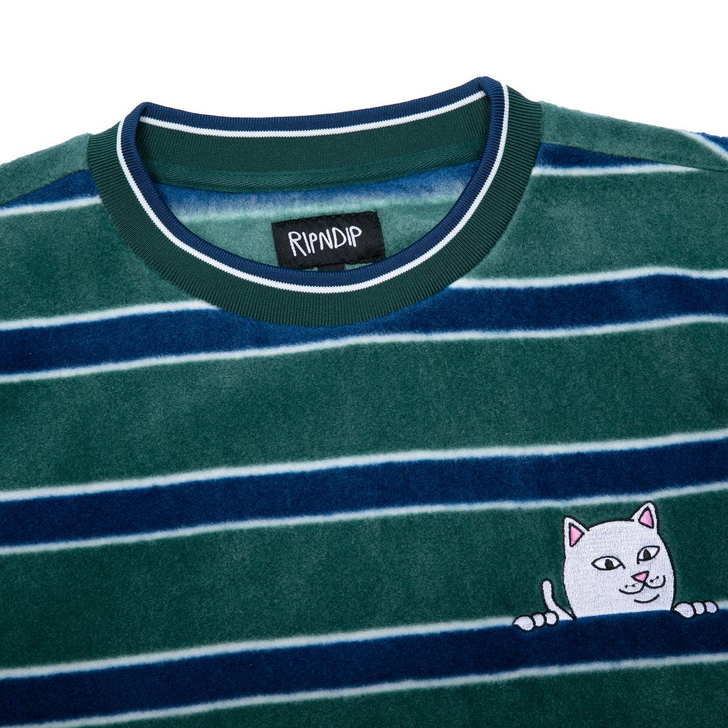 Rip N Dip Peeking Nermal Polar Fleece Long Sleeve - Hunter Green/Navy