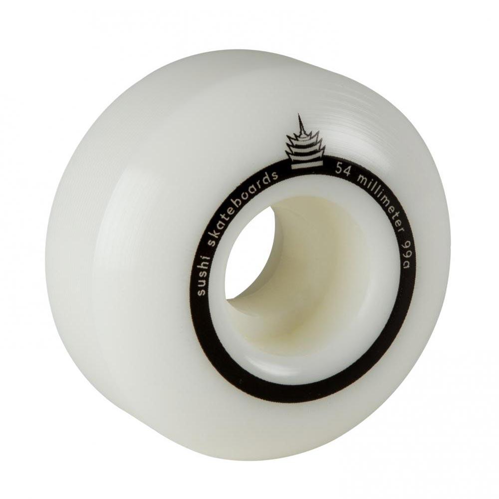 Sushi Pagoda Team V2 Skateboard Wheels 54mm - White - Aylesbury Skateboards UK