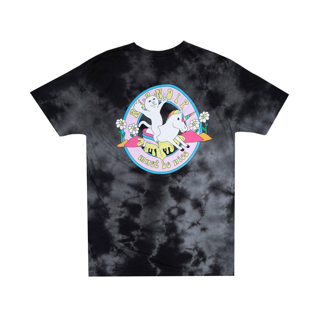 Rip N Dip Unicorn Rider T-Shirt - Black Lightning Wash