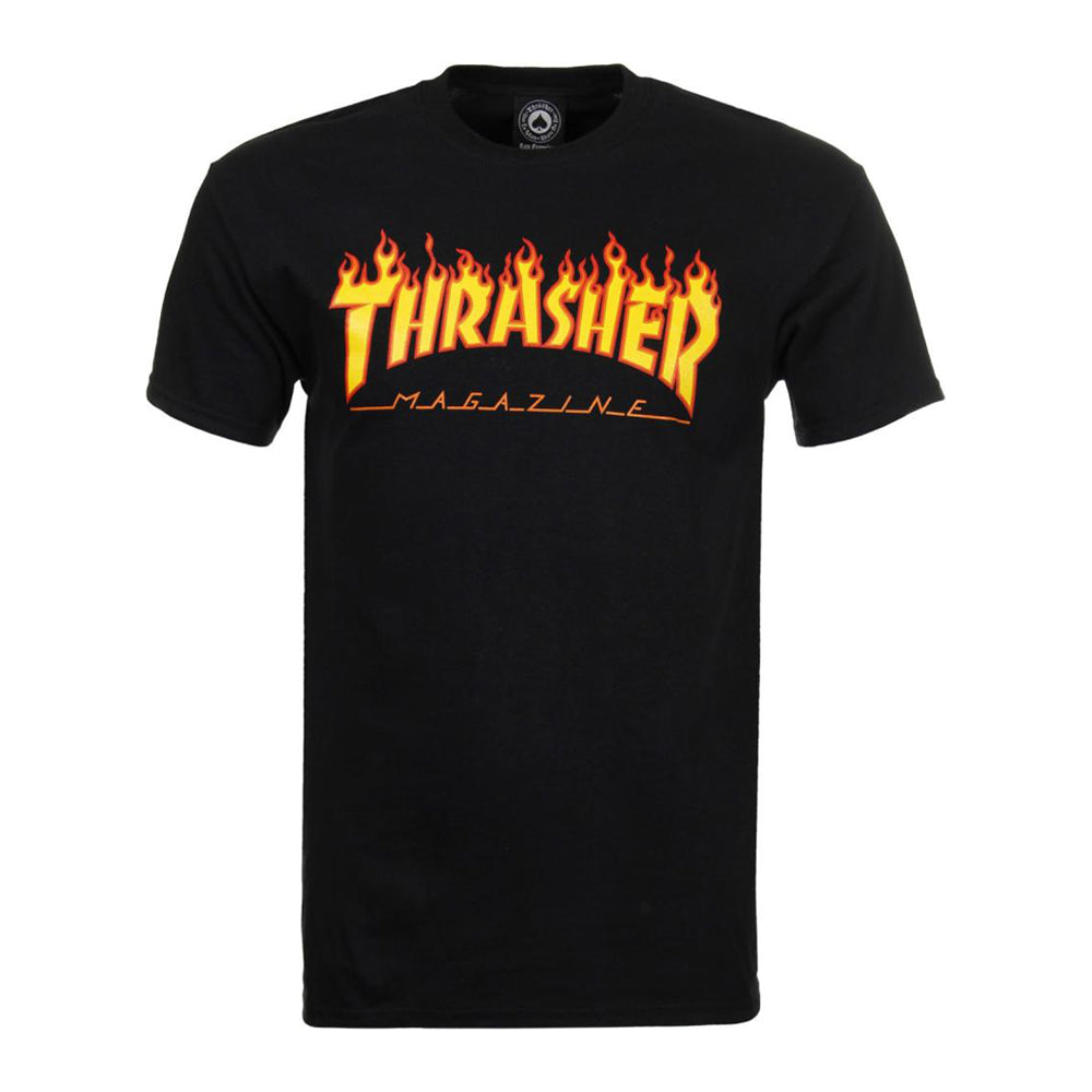 Thrasher Flame Logo T-Shirt - Black
