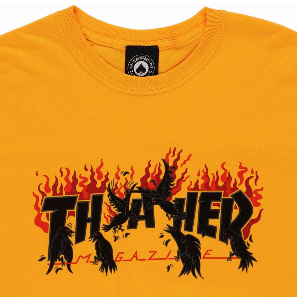 Thrasher Crows T-shirt - Gold