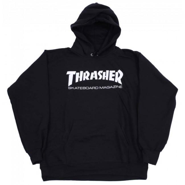 Thrasher Skateboard Magazine Logo Hoodie - Black - Aylesbury Skateboards UK