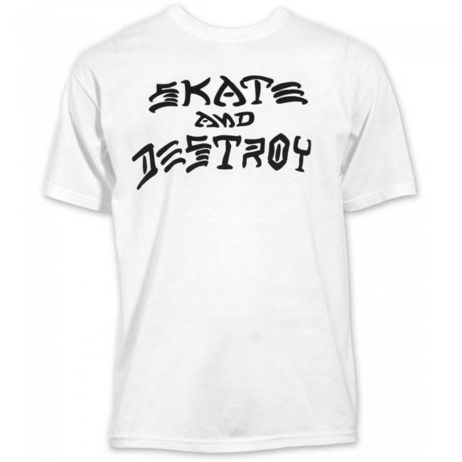 Thrasher Skate and Destroy T-Shirt - White - Aylesbury Skateboards UK