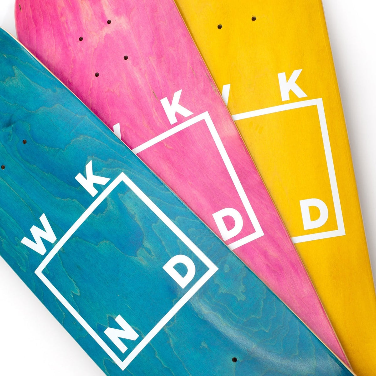 WKND White Logo Assorted Colour Skateboard Deck - 8.625"