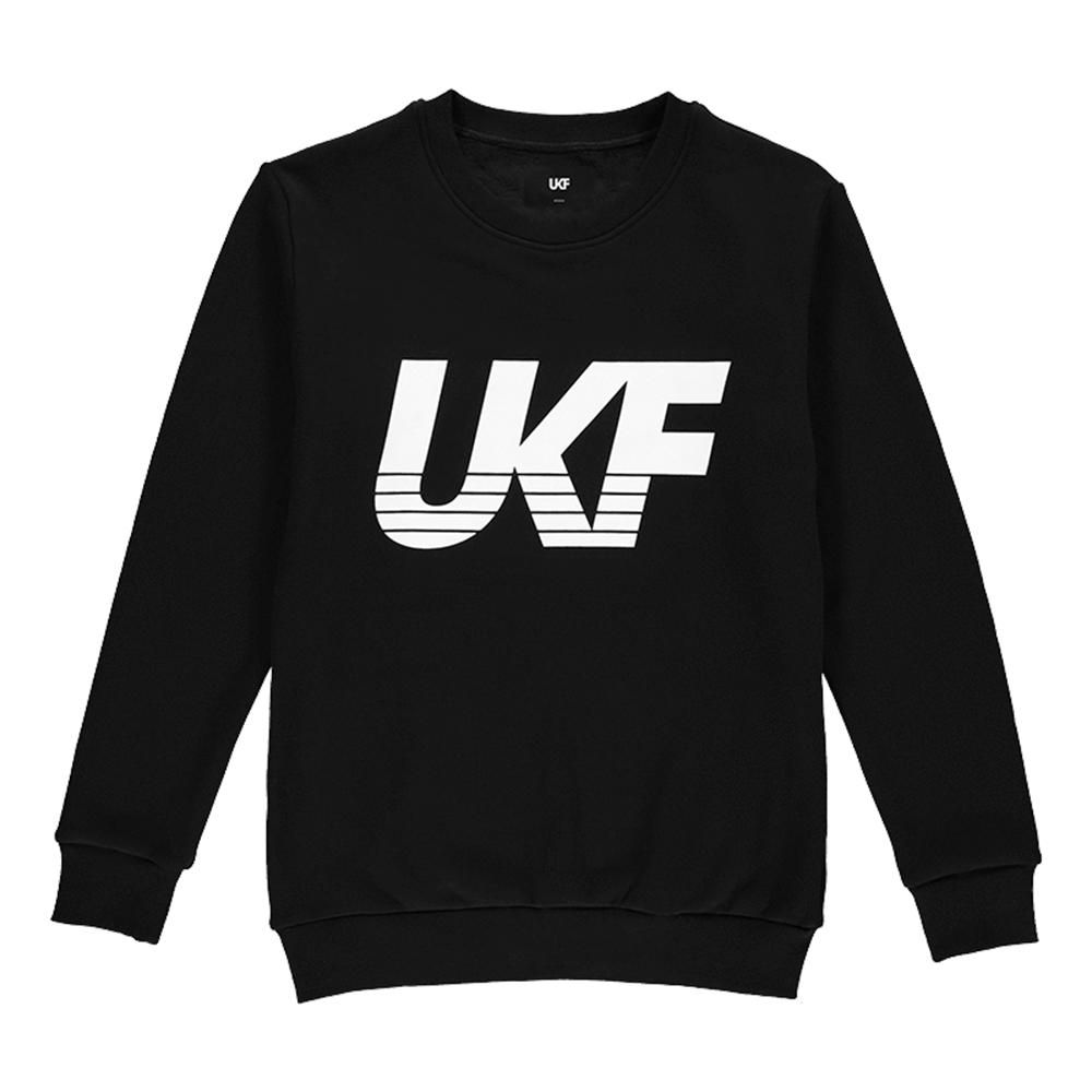 UKF Italic Sweater (Black) - Aylesbury Skateboards