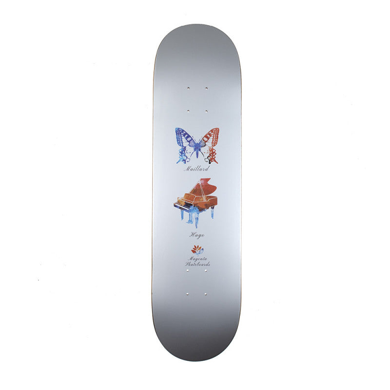 Magenta Butterfly Hugo Maillard Skateboard Deck - 7.875"