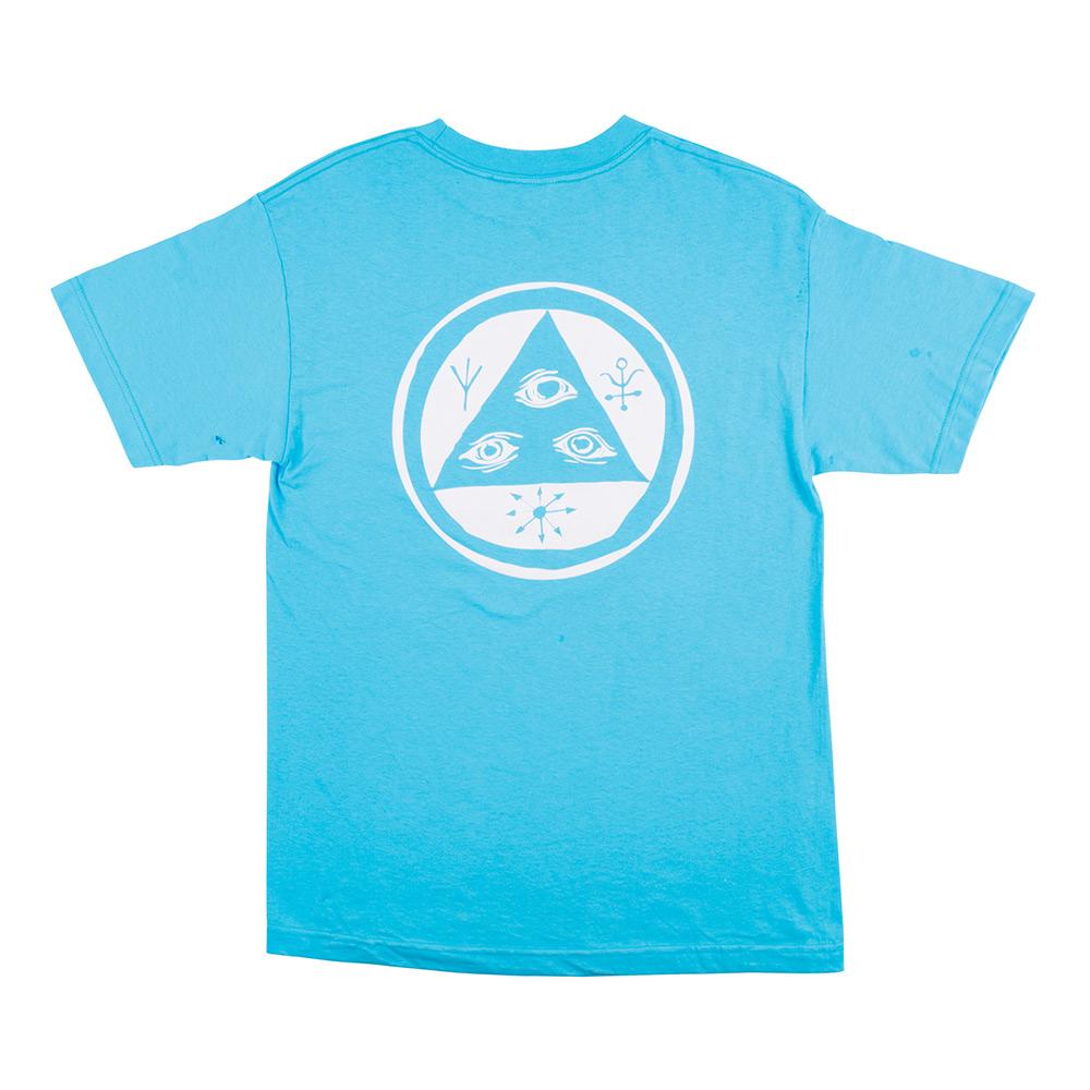 Welcome Talisman Mono T-Shirt - Blue-White Puff Print - Aylesbury Skateboards UK