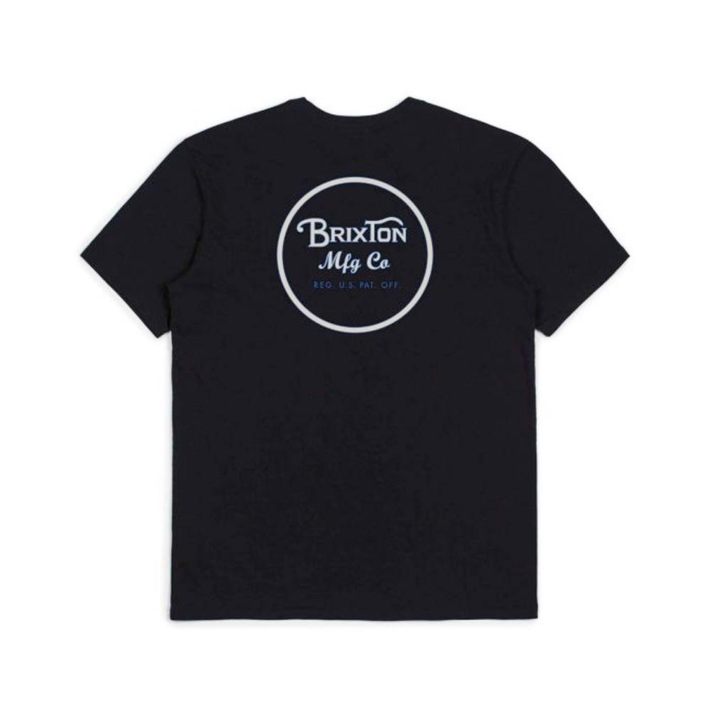 Brixton Wheeler II Short Sleeve Premium T-Shirt - Black-Blue - Aylesbury Skateboards UK