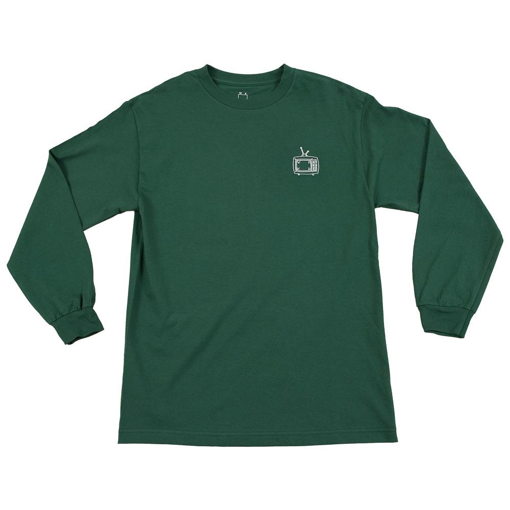 WKND TV L-S T-Shirt - Forest Green - Aylesbury Skateboards UK